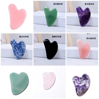 Quartz naturel Guasha visage outil de soin de la peau Logo personnalisé Jade Gua Sha ensemble vente en gros beauté Rose Quartz Gua Sha pierre masseur