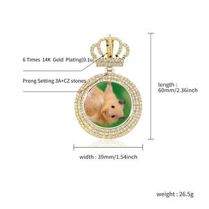 Мужское колье с позолоченным цирконием - Product Image 2