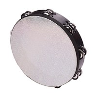10 pouces En Bois Rayonnant Tambourin Handbell Tambour À Main avec Double Rangées Cymbalettes Réfléchissant Brillant Tête de Tambour Percussion