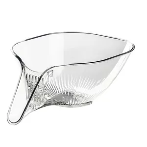 Nouveau <span class=keywords><strong>panier</strong></span> égouttoir multifonctionnel créatif de haute qualité pour cuisine, plateau de rangement transparent pour <span class=keywords><strong>fruits</strong></span>, <span class=keywords><strong>panier</strong></span> de drainage en PET - Product Image 1