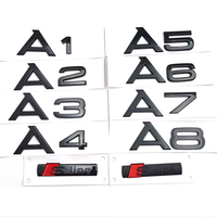 Emblema 3D ABS Negro Plateado para Audi A1 A3 A4 A5 A6 A7 A8 TDI TFSI, Insignia para Auto, Calcomanía para Maletero, Adhesivo para Guardabarros