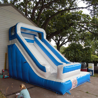 Kaluen-Glissière gonflable extérieure colorée de 3m x 5m, château plein d'entrain, toboggan sautant pour enfants, grand toboggan sec gonflable à vendre