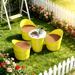 Set Moderno di Tavolo e Sedie in PP per Hotel, Giardino e Uso in <span class=keywords><strong>Spiaggia</strong></span> - Product Image 4