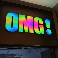 Letrero Luminoso LED 3D con Logotipo, Letrero de Canal LED RGB Programable para Negocios, Exterior, Personalizado, Impermeable IP65