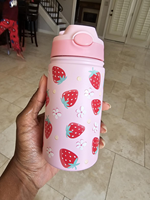Tiempo de Entrega de Muestra de 3 Días, Botella de Agua Infantil de Acero Inoxidable de 12 oz/350 ml, Grado Alimenticio 304 18/8, para Niños, Escuela, Fácil de Transportar, con Tapa