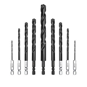 Foret hélicoïdal à tige hexagonale à haute dureté contenant du cobalt, entièrement rectifié pour l'acier inoxydable, perceuse électrique, usage polyvalent - Product Image 1