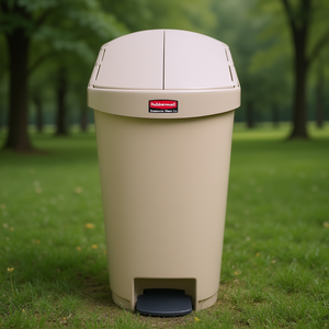 Cestino per Rifiuti con Pedale Rubbermaid 50 L Beige per Uso Commerciale - Product Image 3