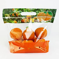 Sac de fruits et légumes PE à main avec impression personnalisée de haute qualité sac d'emballage en plastique respirant avec ruban transparent