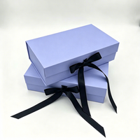 Boîte cadeau rigide magnétique de luxe avec ruban, couleur personnalisée, en papier recyclé, prête pour l'emballage d'accessoires de mode et de perruques
