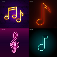 Enseigne lumineuse LED néon en forme de note de musique – Décoration murale élégante pour chambre, fête ou publicité