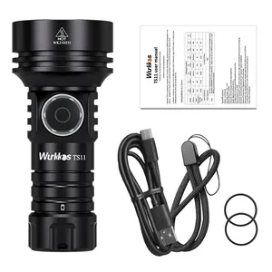 Powerful 2000lm Mini Flashlight Long-Range 616 Meters Rechargeable Lamp with RGB light Waterproof EDC Torch