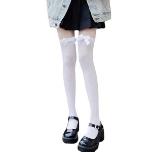 Knee High <b>Socks</b> With Bow Women Cotton Breathable Solid Color Over The Knee <b>Socks</b> For Lolita Style Japanese JK Fashion - Product Image 4