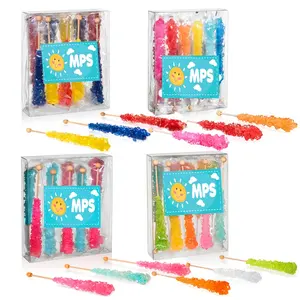 Hard Sweet Mini Pop Rocks Candy Suppliers Halal Assorted Colors Rock Candy Sugar Sticks - Assorted Flavors