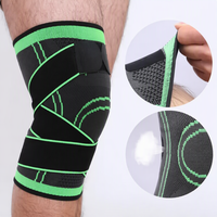 Sangle de sport Genouillère Compression pour la course à pied Cyclisme Basketball Genouillère antidérapante Fitness Nylon Genouillère