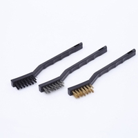 Lot de 3 brosses métalliques industrielles DIY OEM en laiton et nylon pour le nettoyage, l'élimination de la rouille, le décapage de peinture et le dégrossissage des détails métalliques – Outils à main