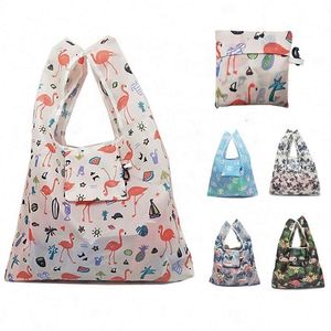 Sacs de courses écologiques en nylon recyclé Ripstop personnalisés, sacs d'épicerie imperméables en polyester, sacs de courses réutilisables pliables - Product Image 1