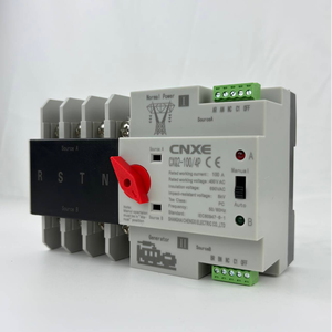Interruptor de Transferencia Automática (ATS) de Doble Alimentación para Inversor Fotovoltaico, 4P, Trifásico, <span class=keywords><strong>220V</strong></span>, Montaje en Riel DIN, 100A - Product Image 4