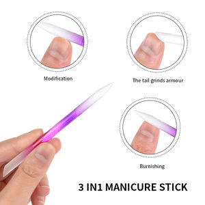 Juego de lima de uñas de vidrio, delineador multifuncional, amortiguador, eliminador de callos, Lima de pies, pulidor de cutículas, manicura y pedicura - Product Image 4