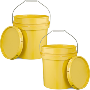 Secchio per Alimenti <span class=keywords><strong>da</strong></span> 5 Galloni Senza BPA, 90mil, Resistente, con Manici in Metallo e Coperchio, Prodotto <span class=keywords><strong>da</strong></span> SDPAC Factory Containers - Product Image 1