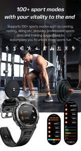 Nouvelle montre connectée Android KT85, écran AMOLED de 1,43 pouce, bracelet en silicone, charge magnétique, lampe torche LED, étanche IP68 pour l'extérieur - Product Image 3