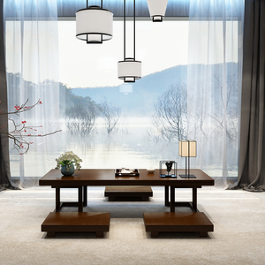 Tavolo lungo tatami in legno massello cinese tavolino da caffè in stile giapponese bovindo olmo tavolo da tè <span class=keywords><strong>Zen</strong></span> - Product Image 3