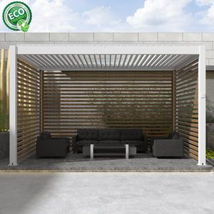 Techo Retráctil de Aluminio para Exteriores, Tamaño Personalizado, Pérgola de Aluminio con Rejillas Retráctiles para Exteriores - Product Image 1