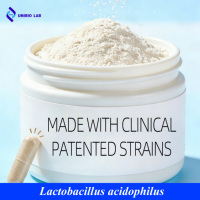 Probiotiques Lactobacillus Acidophilus en poudre blanche en sachet pour réguler la microbiote intestinale, moduler l'immunité et favoriser le métabolisme