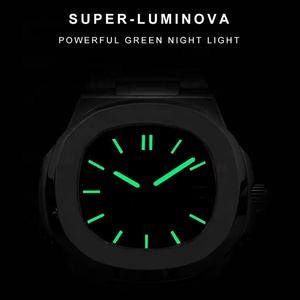 นาฬิกาข้อมือโครโนกราฟอัตโนมัติกันน้ำ200ม. สำหรับผู้ชายแซฟไฟร์สายสแตนเลสเคลื่อนไหว NH35A 18มม. กำหนดเอง - Product Image 5