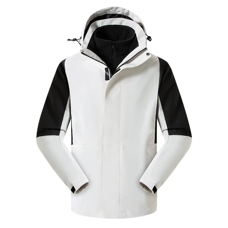 Jaket Ski musim dingin 3 In 1 untuk pria, jaket lapisan bulu hangat tahan air tahan angin, mantel salju dengan tudung untuk pria