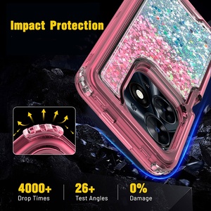 GSCASE Colorful Triple Case Flash Powder Glitter 360 Funda de teléfono de protección completa para <span class=keywords><strong>Honor</strong></span> X9C 5G para Magic 7 Lite - Product Image 4
