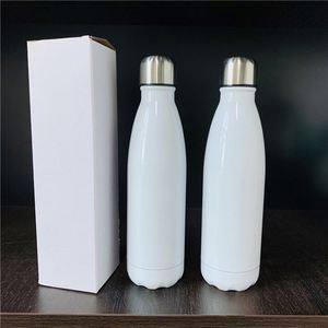 17Oz 25Oz 500Ml 750Ml Double Walled White Sublimation Blanks Water <b>Bottle</b> Stainless Steel for Diy Printing - Product Image 1