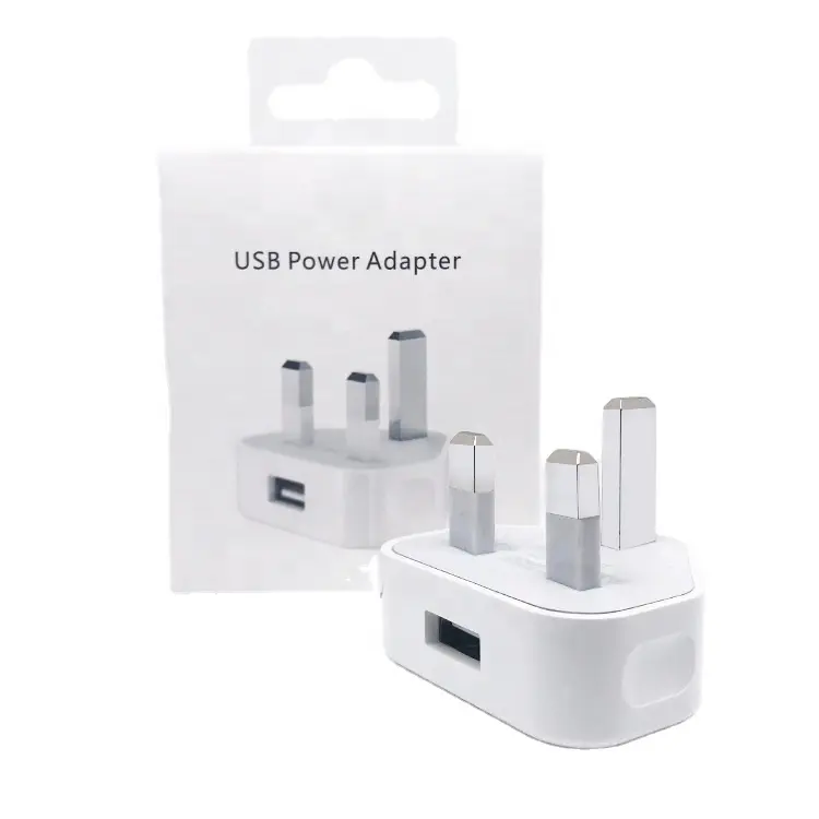 Universal Travel Charger 3 Pins UK Plug USB Wall Charger 5V 1A 5W USB Power Adapter For IPhone