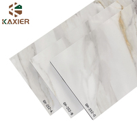 Foshan 1220*2440 Panneau de marbre en PVC Décoration intérieure Feuille de plastique laminé Panneau mural en PVC Panneau mural 3d très brillant