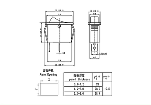 Кромкопереключатель <span class=keywords><strong>KCD3</strong></span> <span class=keywords><strong>15A</strong></span> 250V 20A 125VAC 2-контактный переключатель питания 15x32 мм - Product Image 4