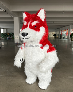 Heureux marcher sourire Huskey chien Costume Chase <span class=keywords><strong>Skye</strong></span> chien personnaliser pour courir patrouille fête chien mascotte Costume gonflable 2.6m - Product Image 2