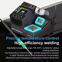 Station de soudage numérique intelligente C210 200W avec écran couleur, chauffage rapide pour la réparation de cartes mères de téléphone, ensemble d'outils