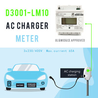 Compteur électronique triphasé de kWh de rail de vacarme de D3001-LM mètre d'énergie de la classe B RS485 Modbus