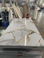 Mur lumineux Offre Spéciale de PVC de feuille de marbre de couleur de PVC d'intérieur de poids léger haut brillant