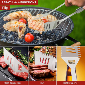 Accesorios para Asar a la Parrilla, Juego de 15 Utensilios de Acero Inoxidable con Bolsa de Transporte, Kit de Parrilla para Acampar al Aire Libre - Product Image 5