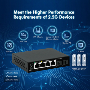 Commutateur multi-gigabit 2,<span class=keywords><strong>5</strong></span> Gb |   Non géré |   <span class=keywords><strong>4x</strong></span> 2.5G, <span class=keywords><strong>2x</strong></span> 10G SFP+ |   Installation facile |   Répartiteur Ethernet sans ventilateur - Product Image 4