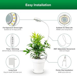 Slimme desktop LED-kweeklamp voor binnen hydrocultuur tuin & AeroGarden kruidentuin, kweekt basilicum & munt - Product Image 2
