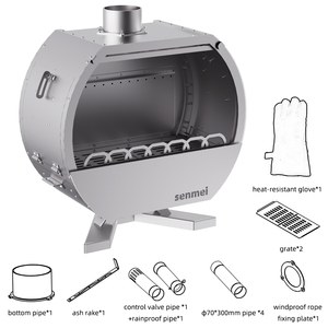 Comprare alla rinfusa in acciaio inox leggero all'aperto da campeggio e Backpacking stufa con <span class=keywords><strong>legna</strong></span> secca Color argento per tutte le stagioni - Product Image 2
