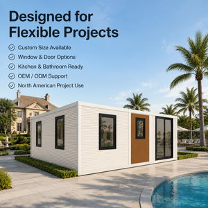 Casa Contenedor Modular Expandible Moderna NewGen, Impermeable, Prefabricada, Diseño Rectangular para Uso como Almacén, en Stock - Product Image 1