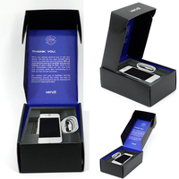 Boîte de téléphone portable en carton noir Recyclable électronique grand public boîte de produits créatifs pour produits