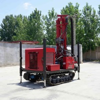 Foreuse de puits d'eau sur chenilles de 200 m, machine DTH pour forage de puits, approvisionnement en eau rural, vente directe en gros