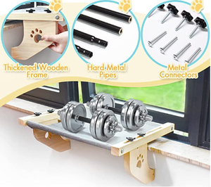 Özel Logo güçlü ağırlık kapasitesi ahşap kedi hamak yumuşak yatak için sevimli büyük lüks kedi yatakları - Product Image 6