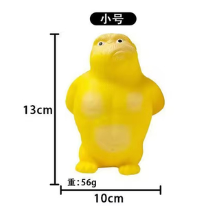 Juguete Antiestrés de Mono Amarillo, Peluche Suave de Rebote Lento para Niños de 2 a 4 Años, Unisex, de Plástico - Product Image 3
