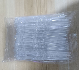 Accessoires de vaisselle jetable petite fourchette en plastique transparent fourchette à emporter pour salade de fruits dessert collation gâteau fête <span class=keywords><strong>avant</strong></span>-goût - Product Image 5