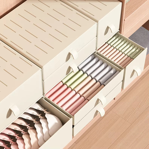 Stackable Bàn Tổ Chức Với Ngăn Kéo Nhựa Lưu Trữ Ngăn Kéo Trang Điểm Máy Tính Để Bàn Ngăn Tổ Chức Bàn Tổ Chức Và Lưu Trữ - Product Image 4