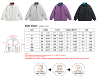 Veste pour homme à blocs de couleur, panneau contrastant, col montant, style streetwear rétro américain, printemps automne, décontractée, coupe-vent en polyester